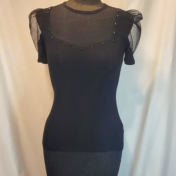 Lip Service Tops - Lip Service | Womens Vintage Gothic Mesh Top Size XS - Black